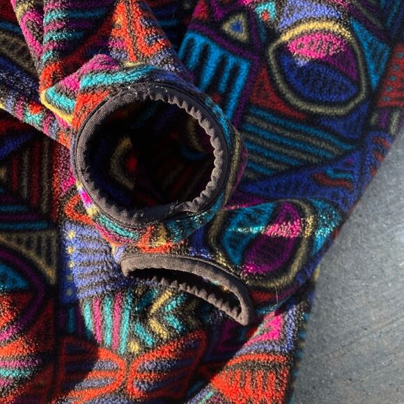 VTG 1995 PATAGONIA Snap Fleece Western Aborigine Aztec Tribal sz LARGE - Picture 7 of 13